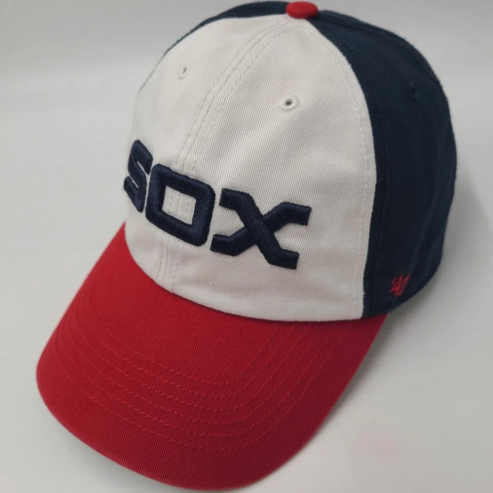 Chicago White Sox Hat Fitted M 47 Brand Franchise White Blue Red MLB Baseball